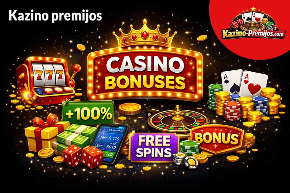 Išdėstytos įvairiausios kazino premijos